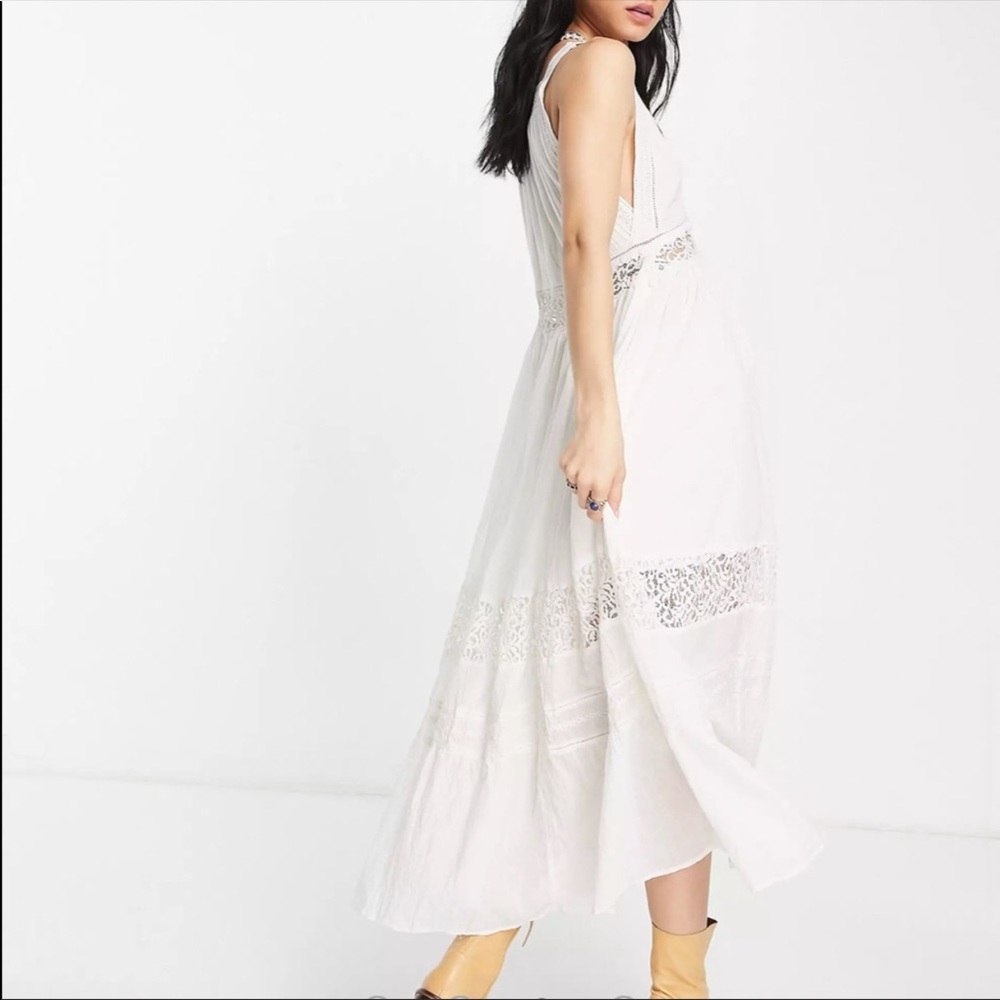 Free People Clara Lace Maxi Dress Size Small EUC